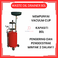 80Liter Waste Oil Extractor Drainer With Vacuum Cup Pengekstrak Minyak Sisa Waste Oil Drainer
