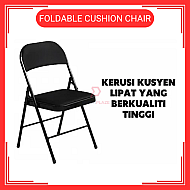 Foldable Cushion Chair Steel Cushion Chair Dining Chair Kerusi Kusyen Boleh Lipat