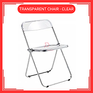 Clear Transparent Chair Acrylic Dining Chair Ins Stool Fashion Folding Chair