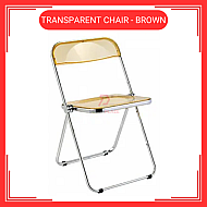 Brown Transparent Chair Acrylic Dining Chair 
