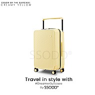 24 Inch Creamy Yellow 行李箱 Bagasi SSODD DREAMER SUITCASE LUGGAGE Polycarbonate Material