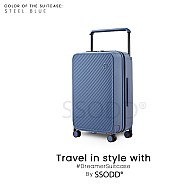 20 Inch Steel Blue 行李箱 Bagasi SSODD DREAMER SUITCASE LUGGAGE Polycarbonate Material