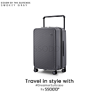20 Inch Smokey Grey 行李箱 Bagasi SSODD DREAMER SUITCASE LUGGAGE Polycarbonate Material