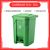 50 Liter Plastic Dustbin With Middle Plastic Pedal Tong Sampah