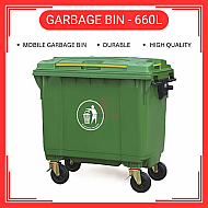 660 Liter Plastic Dustbin Tong Sampah