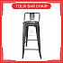 Kerusi tinggi Kerusi Besi Tolix Metal High Barstool With Backrest Kerusi Bar Tinggi Cafe Restaurant Metal Bar  Chair
