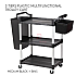 Medium Black Plus Bins 3 Tiers Plastic Multifunctional Food Court Trolley Restaurant Cleaning Collector Utility Cart