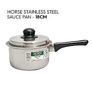 18cm Horse Stainless Steel Sauce Pot Single Handle Cooking Pan