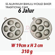 6 Jalur SS Aluminium Bahulu Mould Baker Traditional Cake Mold