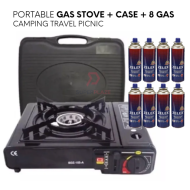 Stove Plus Case Plus 8 Butane Gas Portable Gas Stove Cartridge Steamboat Camping Travel Picnic Stove