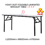 3V 2x4 Feet Heavy Duty Laminated Wood Top Banquet Table Folding Function Table