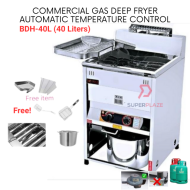 BDH-40L XL Commercial Gas Deep Fryer Stand Landed Automatic Temperature Deep Fryer