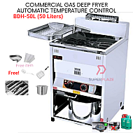 BDH-50L XL Commercial Gas Deep Fryer Stand Landed Automatic Temperature Deep Fryer