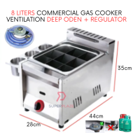 8 Liters Single Stove plus Regulator Gas Multifunctional Cooker Gas Ventilation Deep Oden Cooker