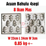 8 Ikan Mas SS Aluminium Bahulu Mould Baker Traditional Cake Mold