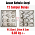 12 Bunga Campur SS Aluminium Bahulu Mould Baker Traditional Cake Mold
