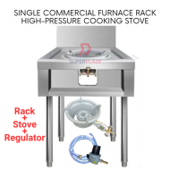 Rack plus Stove plus Regulator Single Commercial High Pressure Gas Cooking Stove Furnace Rack