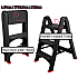Black 3 Step Pioneer Heavy Duty Ladder Foldable Step Stool Tanggal Plastik
