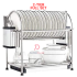 2 Tiers Full Set SUS304 Multifunction Dish Rack Pinggan Stainless Steel