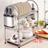 3 Tiers Full Set SUS304 Multifunction Dish Rack Pinggan Stainless Steel