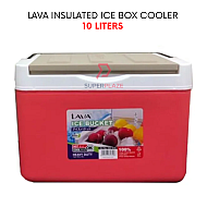 10 Liters Red Lava Insulated Ice Box Bucket Picnic Case Fishing Box Cooler