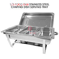 Triple Tray Stainless Steel Chafing Dish Food Warmer Serving Tray Buffet Set