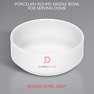 Round Middle Bowl Only Porcelain For 52cm Serving Dome Insert Bowl Replacement Bowl