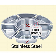 Edge Bowl Only Stainless Steel For 52cm Serving Dome Insert Replacement Edge Bowls