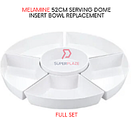 Full Set Melamine 52cm Serving Dome Insert Bowl Replacement