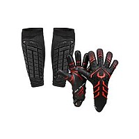 GOALKEEPER GLOVES AND SHIN GUARDS