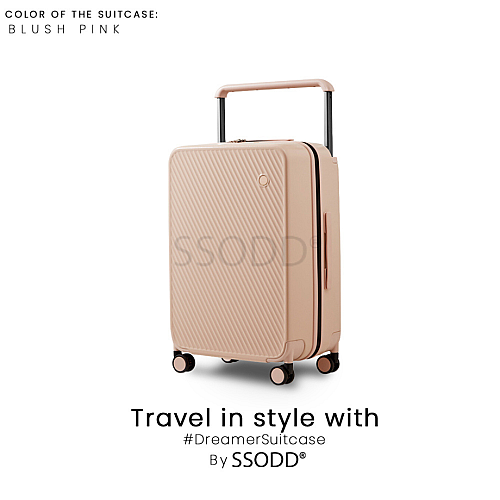 20 Inch Blush Pink 行李箱 Bagasi SSODD DREAMER SUITCASE LUGGAGE Polycarbonate Material