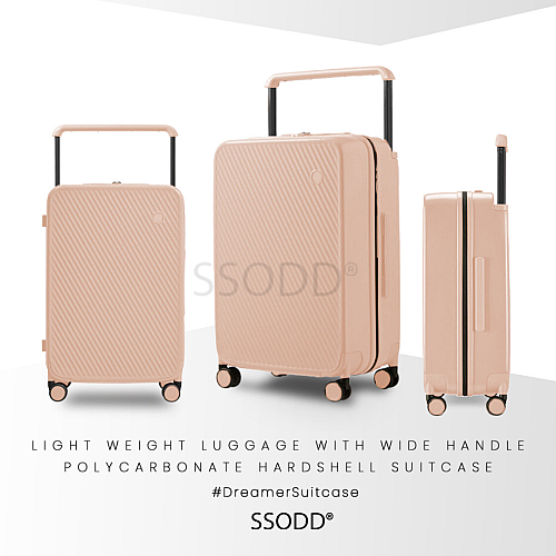 20 Inch Blush Pink 行李箱 Bagasi SSODD DREAMER SUITCASE LUGGAGE Polycarbonate Material