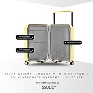 20 Inch Creamy Yellow 行李箱 Bagasi SSODD DREAMER SUITCASE LUGGAGE Polycarbonate Material