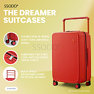 Combo Set 20 And 24 Scarlet Red 行李箱 Bagasi SSODD DREAMER SUITCASE LUGGAGE  Combo Set 20 And 24 Scarlet Red 行李箱 Bagasi SSODD DREAMER SUITCASE LUGGAGE