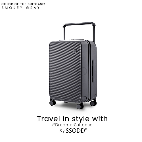 20 Inch Smokey Grey 行李箱 Bagasi SSODD DREAMER SUITCASE LUGGAGE Polycarbonate Material 20 Inch Smokey Grey 行李箱 Bagasi SSODD DREAMER SUITCASE LUGGAGE Polycarbonate Material