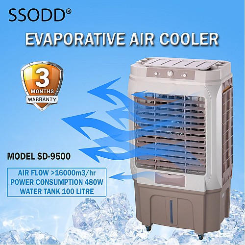 SSODD Air Cooler Evaporative 100L Penyejuk Udara SD9500