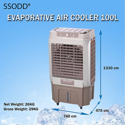 SSODD Air Cooler Evaporative 100L Penyejuk Udara SD9500