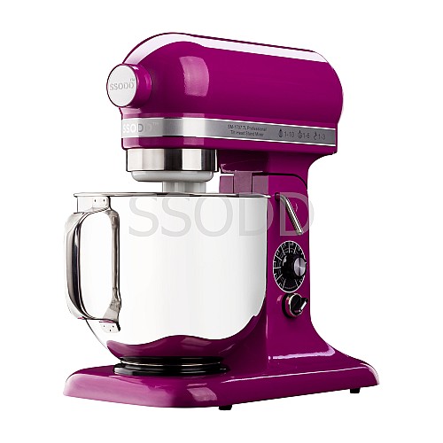 SSODD 19. Pourpre Rose 7L Professional Tilt-Head Stand Mixer 