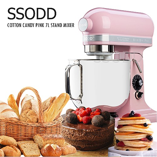 SSODD 1. Cotton Candy Pink Professional Tilt-Head Stand Mixer 