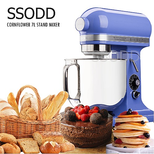 SSODD 17. Cornflower 7L Professional Tilt-Head Stand Mixer 