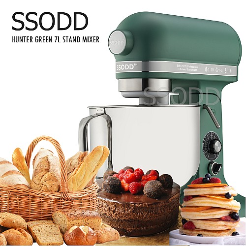 SSODD 24. Hunter Green 7L Professional Tilt-Head Stand Mixer 