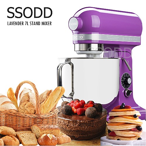 SSODD 26. Lavender 7L Professional Tilt-Head Stand Mixer
