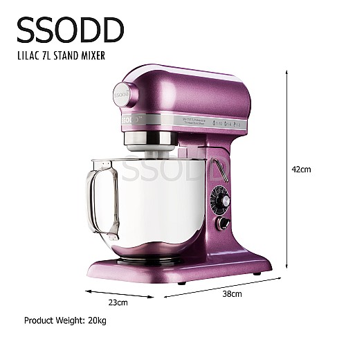 SSODD 20. Lilac 7L Professional Tilt-Head Stand Mixer 