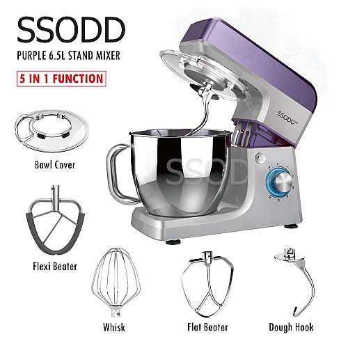 SSODD Purple 6.5L Stand Mixer 