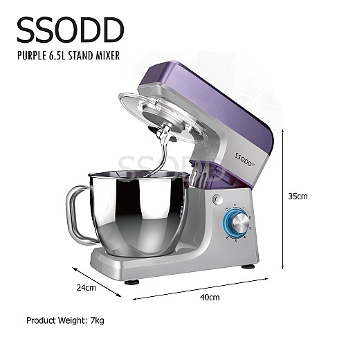 SSODD Purple 6.5L Stand Mixer 