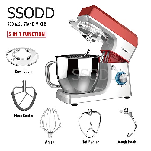 SSODD Red 6.5L Stand Mixer 