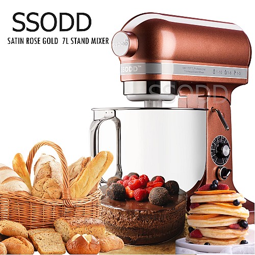 SSODD 8. Satin Rose Gold 7L Professional Tilt-Head Stand Mixer