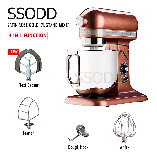 SSODD 8. Satin Rose Gold 7L Professional Tilt-Head Stand Mixer