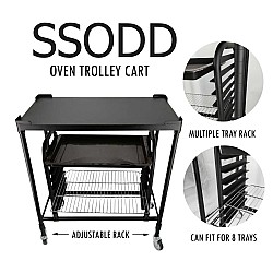 SSODD Oven Trolley With Adjustable Rack