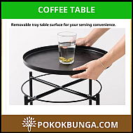 Coffee Table Tray Table Removable Tray Top  Side Table  Coffee Table Meja Tepi Sofa Meja Kecil